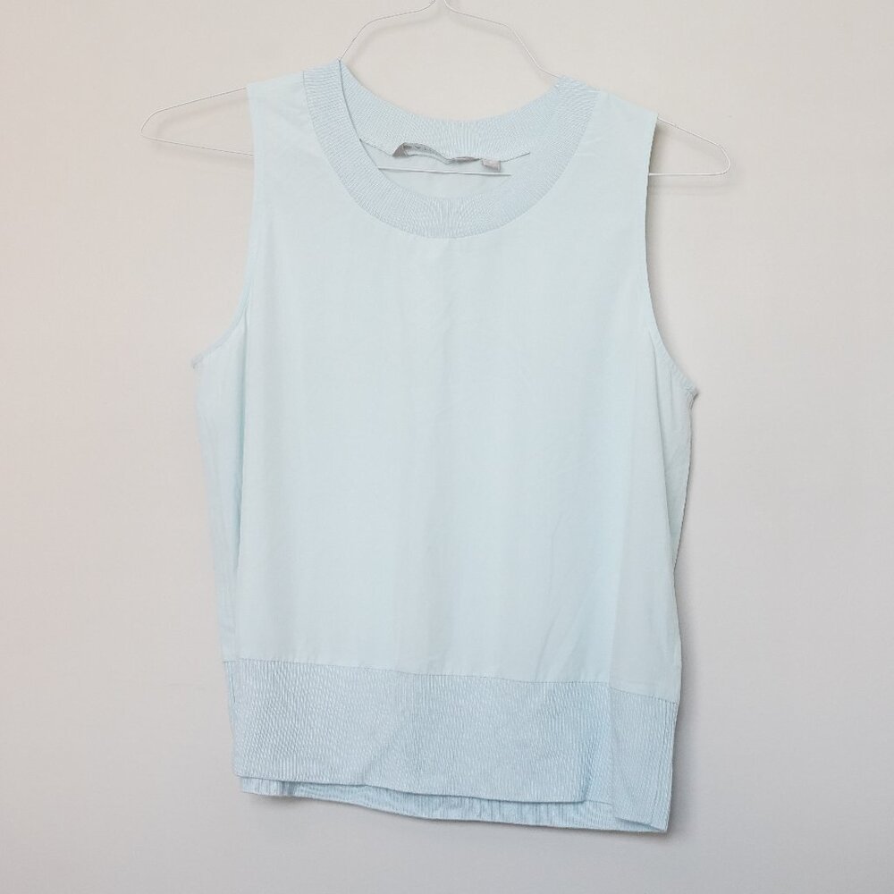 Athleta Light Blue Crop Tank Top Loose Fitting Size Small